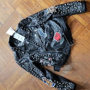 Genuine Leather Zara Studded Jacket